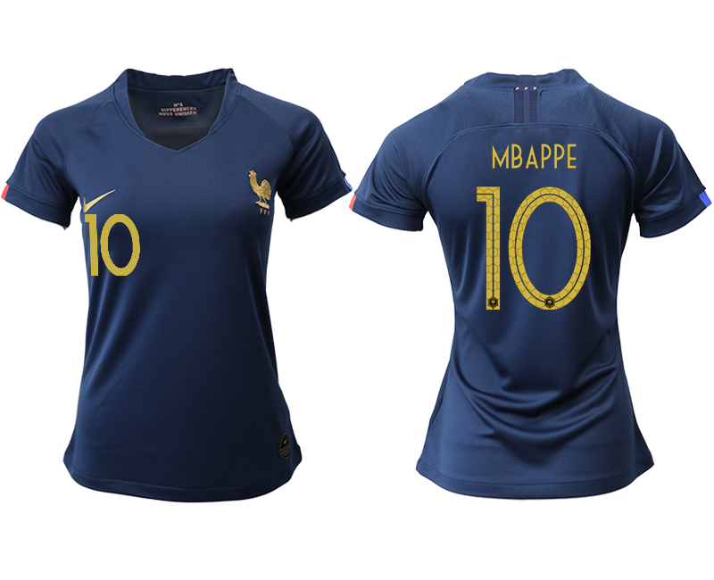 2019-20 France 10 MBAPPE Homen Women Soccer Jersey - Click Image to Close