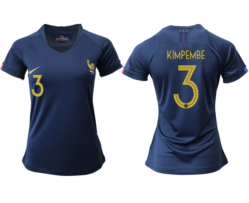 2019-20 France 3 KIMPEMBE Homen Women Soccer Jersey