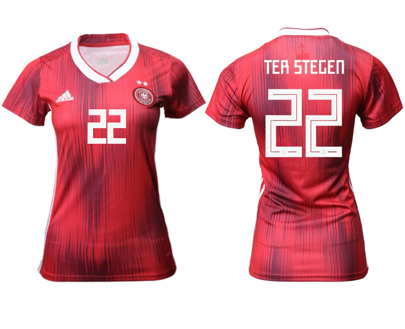 2019-20 Germany 22 TER STEGEN Away Women Soccer Jersey
