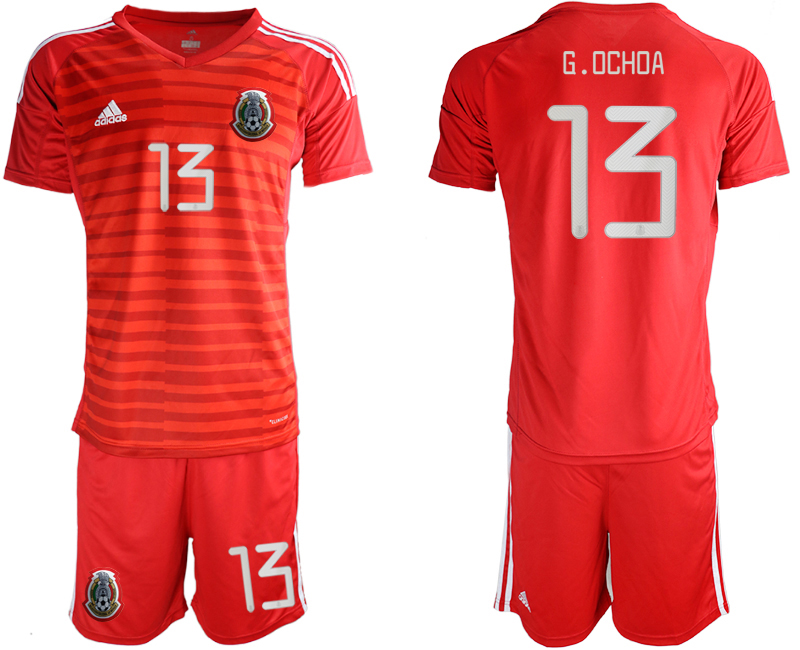 2019-20 Mexico 13 G.OCHOA Red Goalkeeper Soccer Jersey