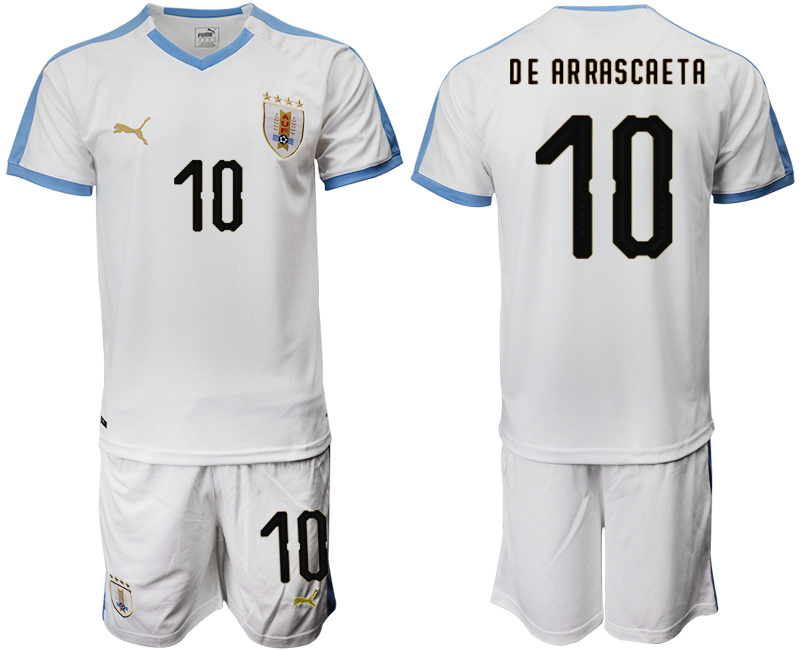 2019-20 Uruguay 10 DE AR RASCAETA Away Soccer Jersey