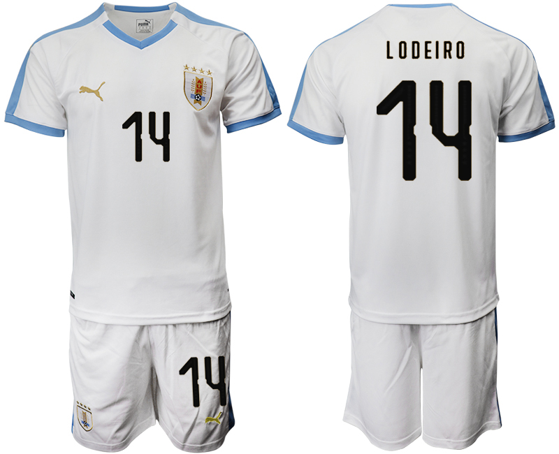 2019-20 Uruguay 14 LODEIRO Away Soccer Jersey