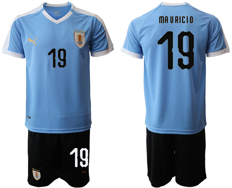 2019-20 Uruguay 19 MA U RICI O Home Soccer Jersey