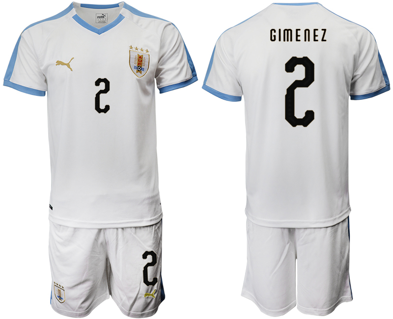 2019-20 Uruguay 2 GIM E N E Z Away Soccer Jersey