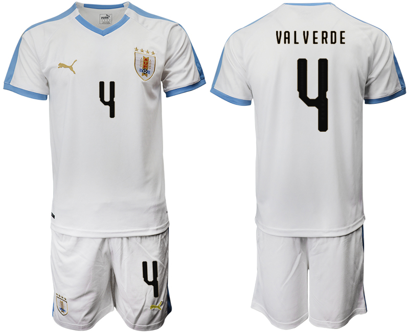 2019-20 Uruguay 4 VA L V ERDE Away Soccer Jersey