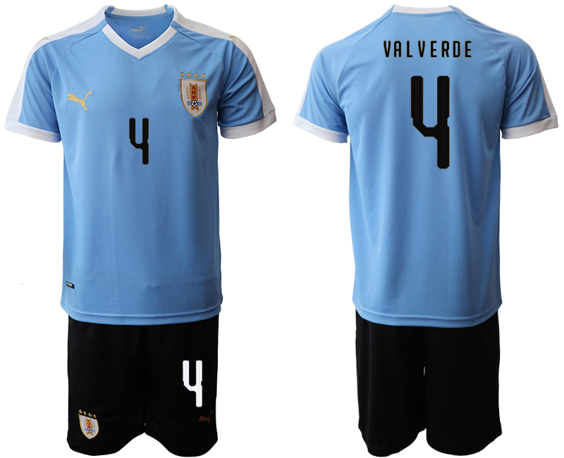 2019-20 Uruguay 4 VA L VERDE Home Soccer Jersey