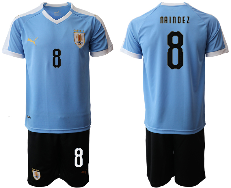 2019-20 Uruguay 8 NA I N D E Z Home Soccer Jersey