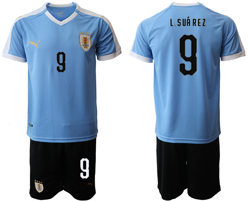 2019-20 Uruguay 9 L.S SUA R E Z Home Soccer Jersey