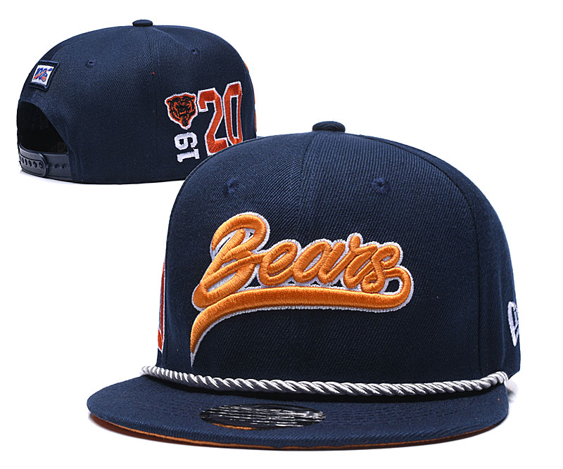 Bears Team Logo Navy 100th Season Adjustable Hat YD