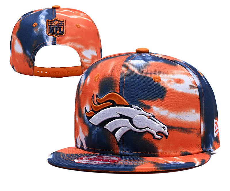 Broncos Team Logo Orange Navy Adjustable Hat YD - Click Image to Close