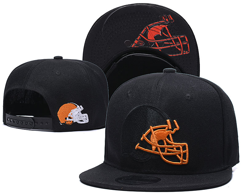 Browns Team Logo Black Adjustable Hat YD - Click Image to Close