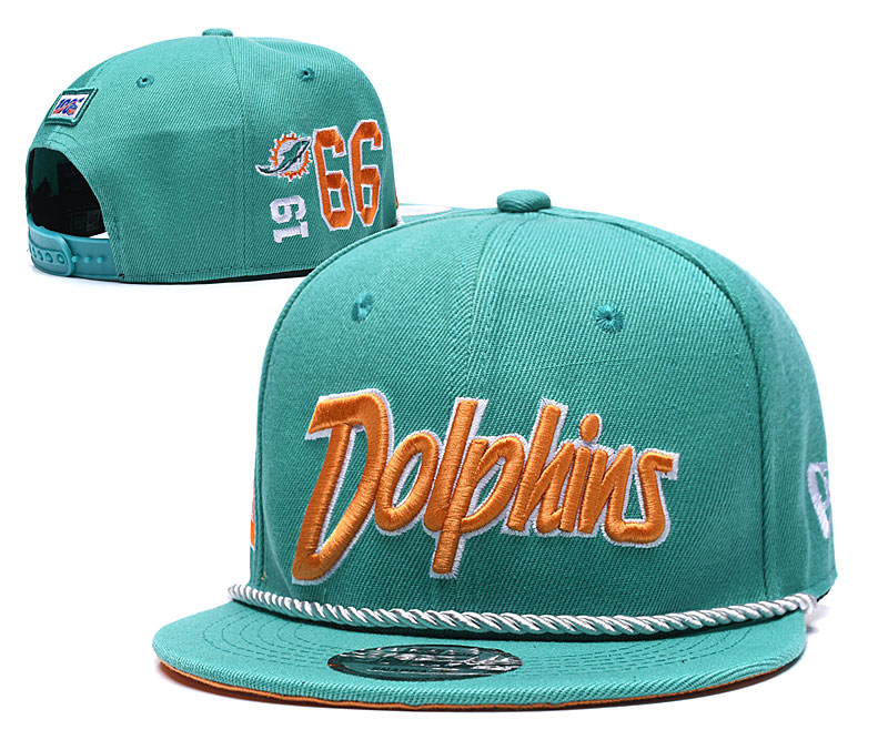 Dolphins Team Logo Aqua Adjustable Hat YD