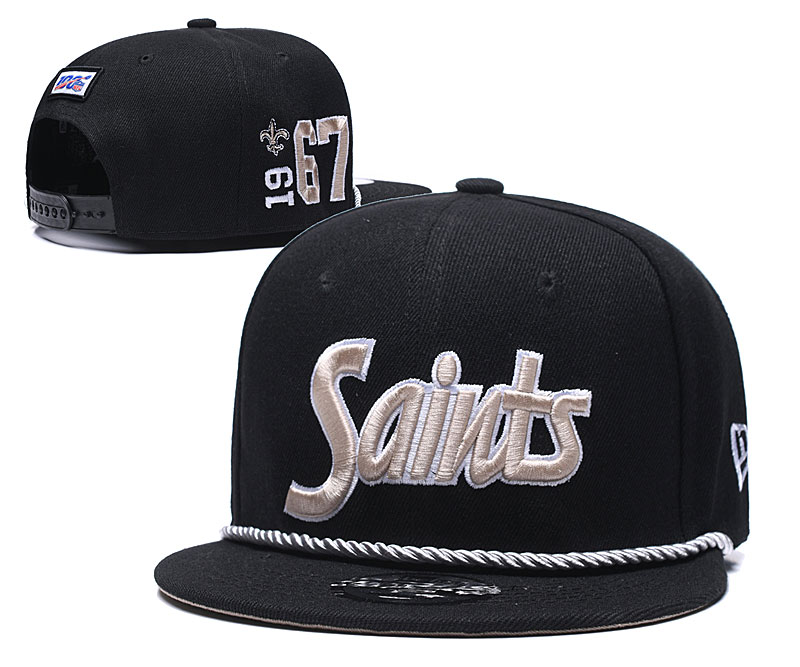 Saints Team Logo Black 100th Season Adjustable Hat YD