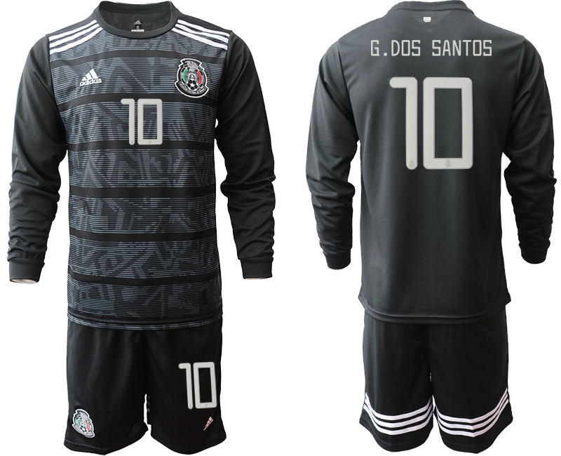 2019-20 Mexico 10 G.DOS SANTOS Home Long Sleeve Soccer Jersey