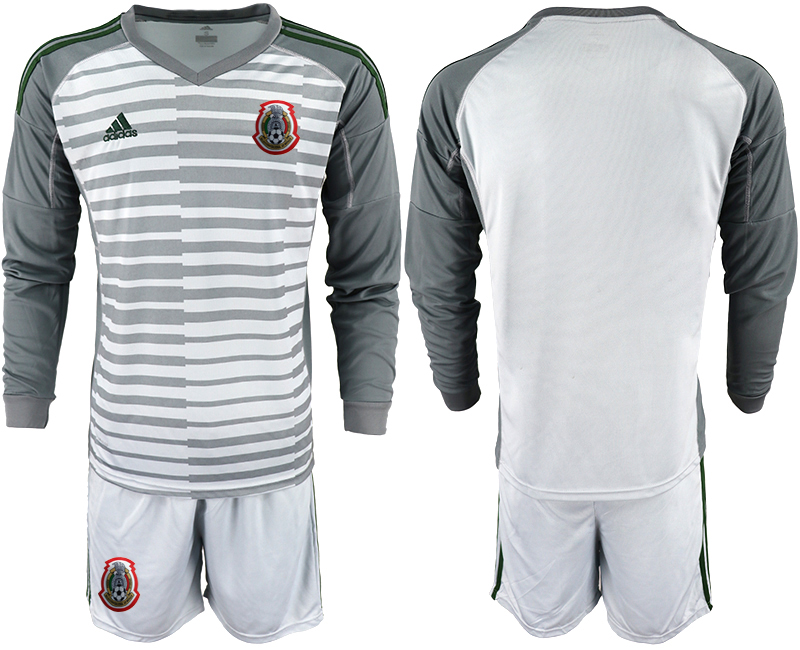 2019-20 Mexico Gray Long Sleeve Goalkeeper Soccer Jersey