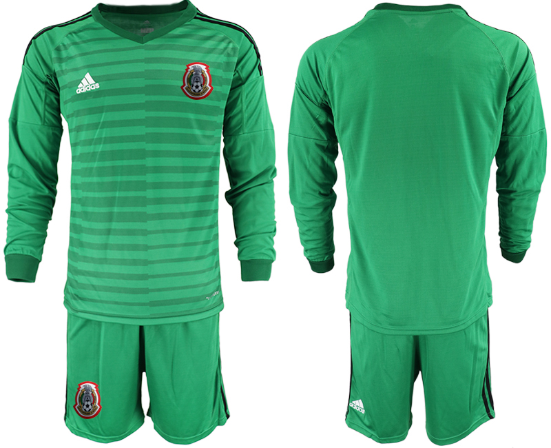 2019-20 Mexico Green Long Sleeve Goalkeeper Soccer Jersey