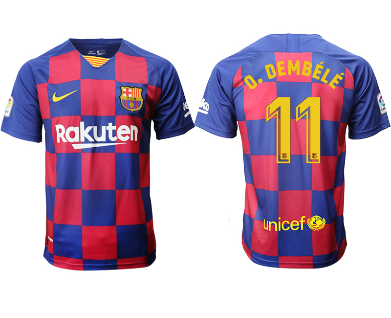 2019-20 Barcelona 11 O. DEMBELE Home Thailand Soccer Jersey - Click Image to Close