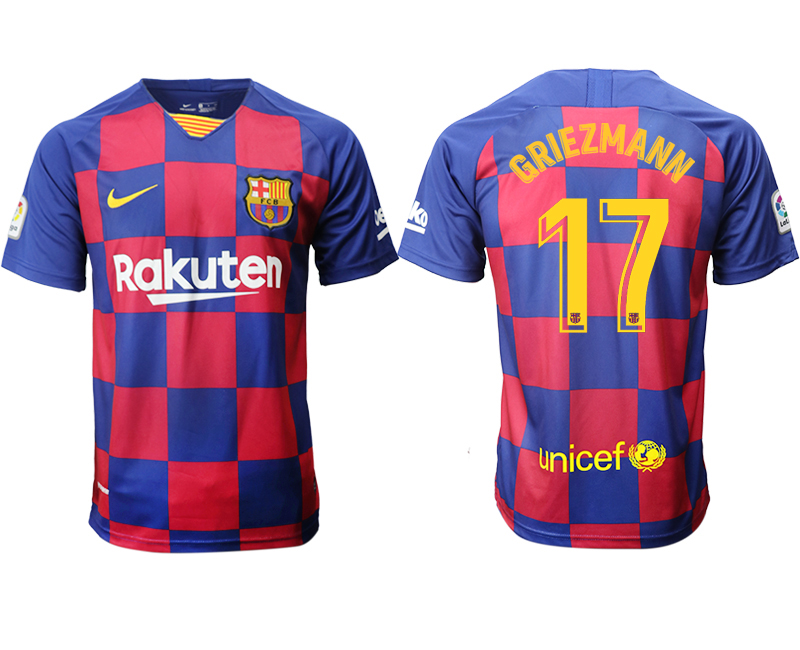 2019-20 Barcelona 17 GRIEZMANN Home Thailand Soccer Jersey - Click Image to Close