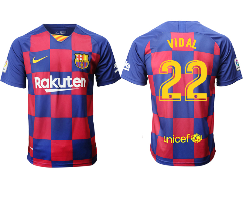2019-20 Barcelona 22 VIDAL Home Thailand Soccer Jersey