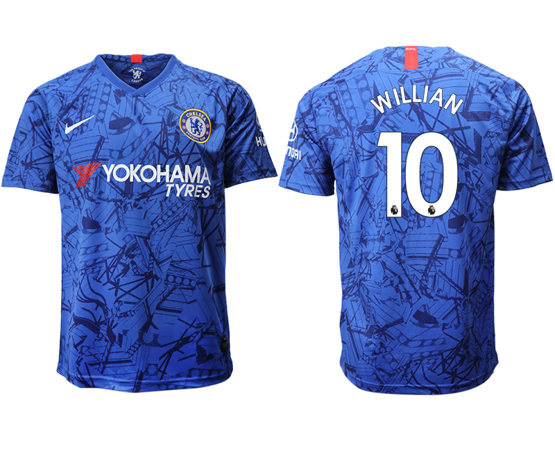 2019-20 Chelsea FC 10 WILLIAN Home Thailand Soccer Jersey - Click Image to Close