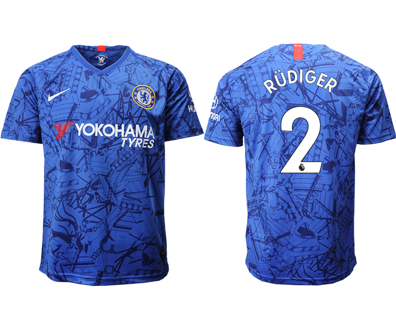 2019-20 Chelsea FC 2 RUDIGER Home Thailand Soccer Jersey