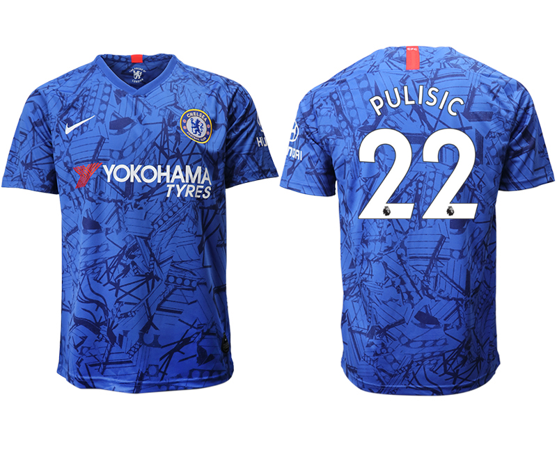 2019-20 Chelsea FC 22 PULISIC Home Thailand Soccer Jersey
