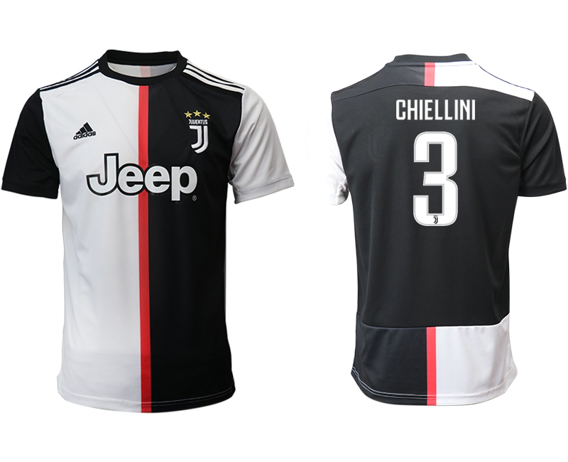 2019-20 Juventus 3 CHIELLINI Home Thailand Soccer Jersey