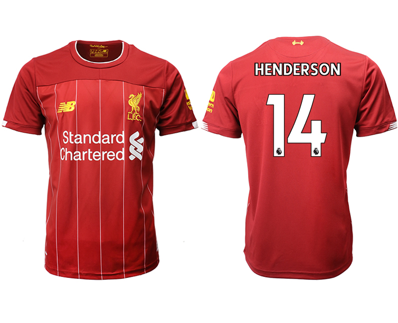 2019-20 Liverpool 14 HENDERSON Home Thailand Soccer Jersey