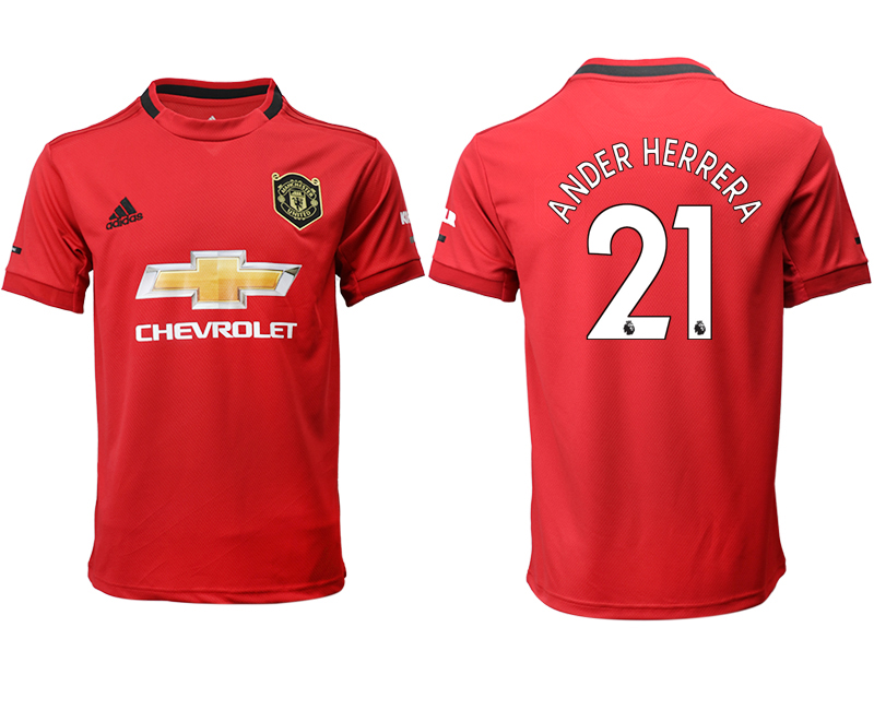 2019-20 Manchester United 21 ANDER HERRERA Home Thailand Soccer Jersey