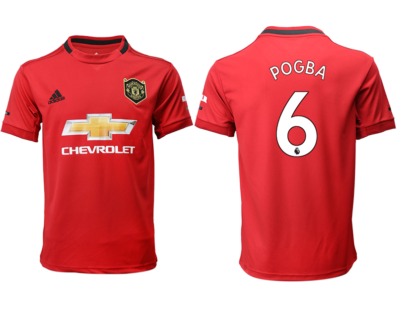 2019-20 Manchester United 6 POGBA Home Thailand Soccer Jersey