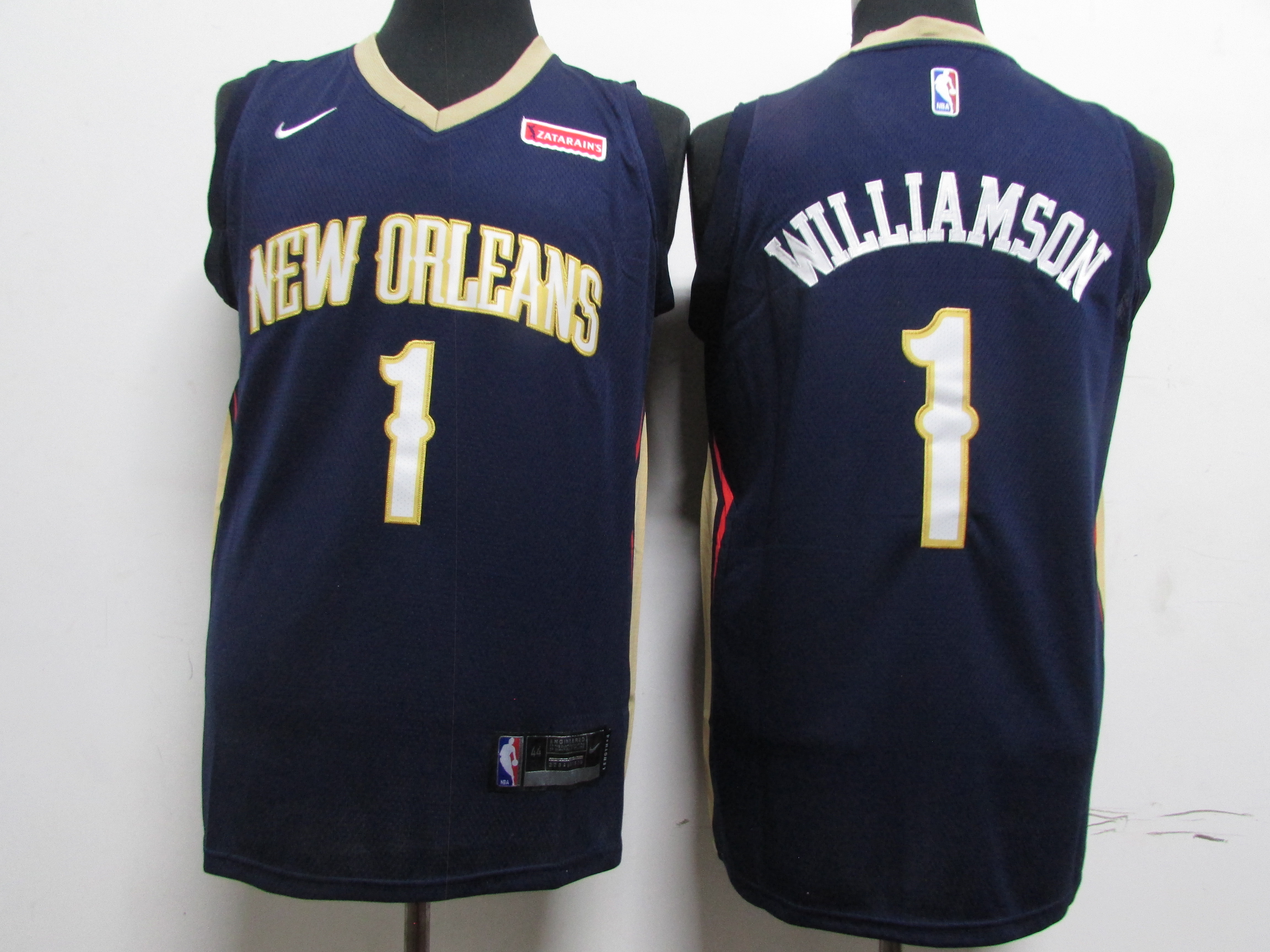 Pelicans 1 Zion Williamson Navy Earned Edition Nike Swingman Jersey