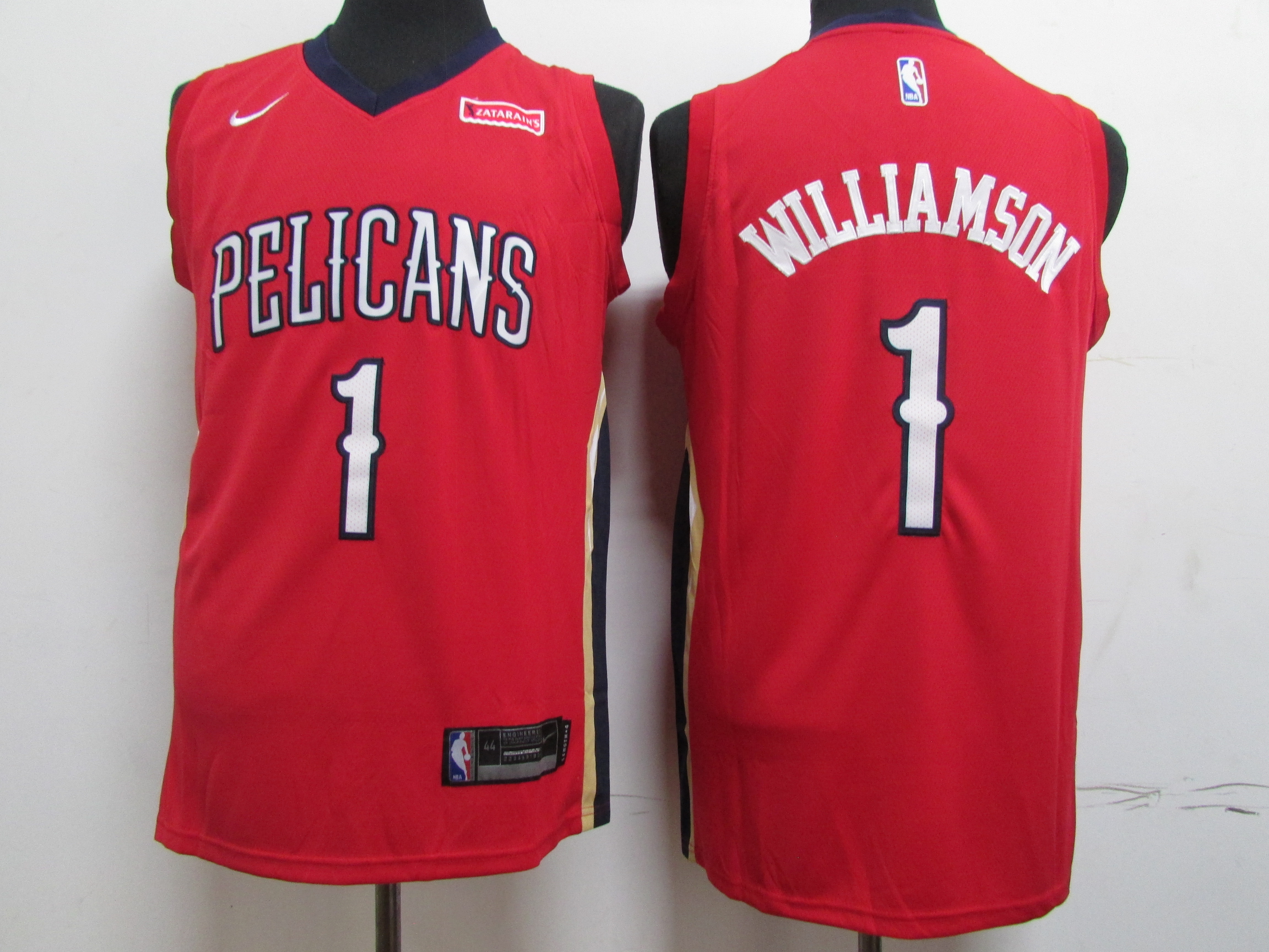 Pelicans 1 Zion Williamson Red Nike Swingman Jersey