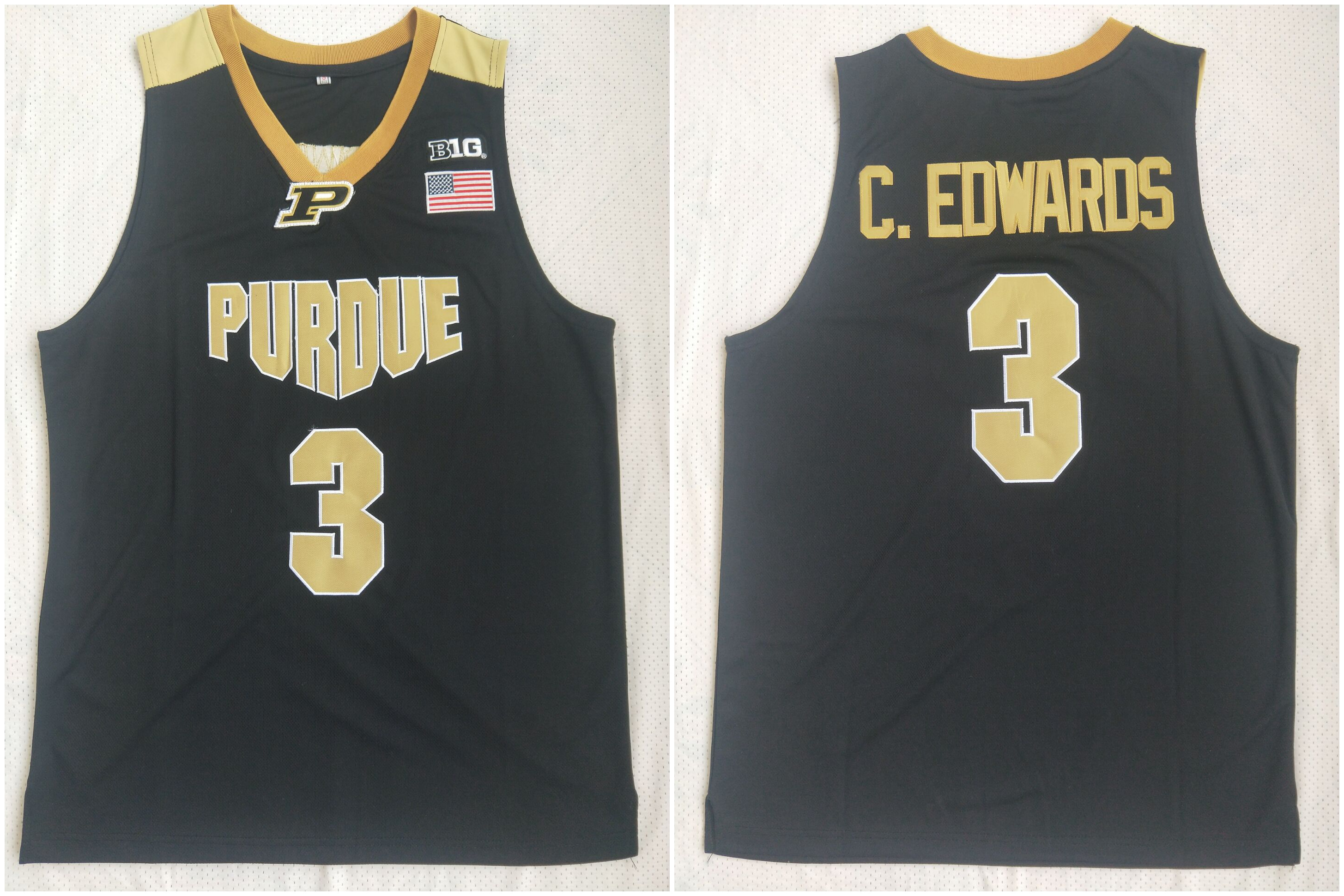 Purdue 3 Carsen Edwards Black College Basketball Jersey