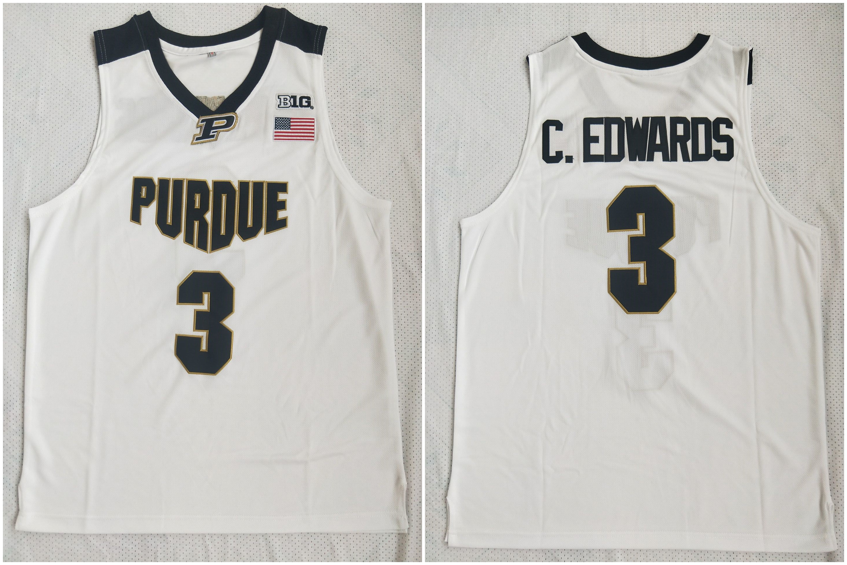 Purdue 3 Carsen Edwards White College Basketball Jersey