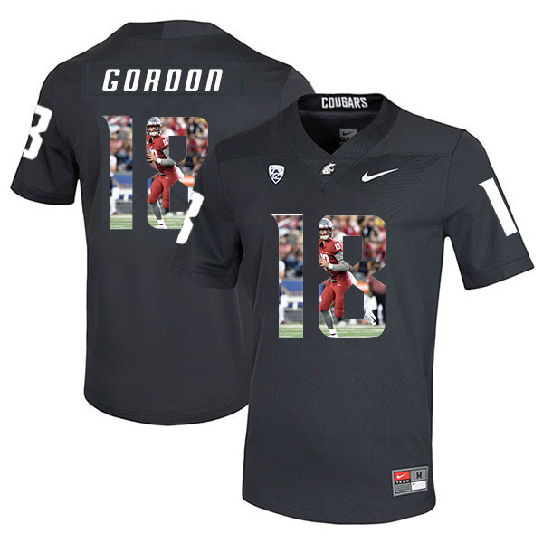 Washington State Cougars 18 Anthony Gordon Black Fashion College Football Jersey