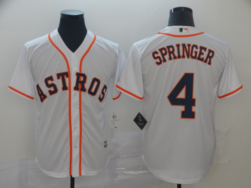 Astros 4 George Springer White Cool Base Jersey Astros 4 George Springer White Cool Base Jersey