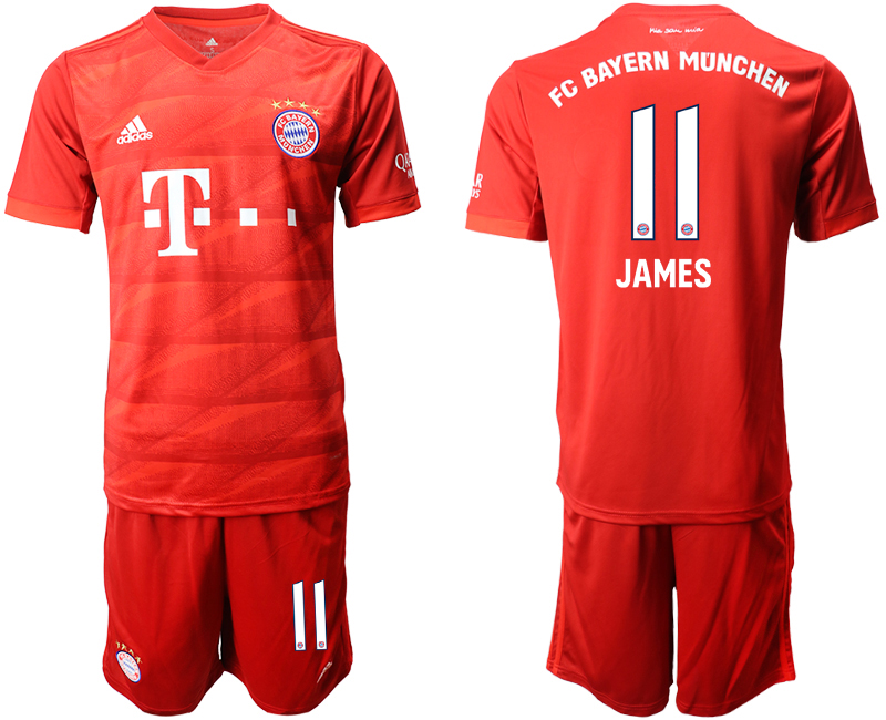 2019-20 Bayern Munich 11 JAMES Home Soccer Jersey