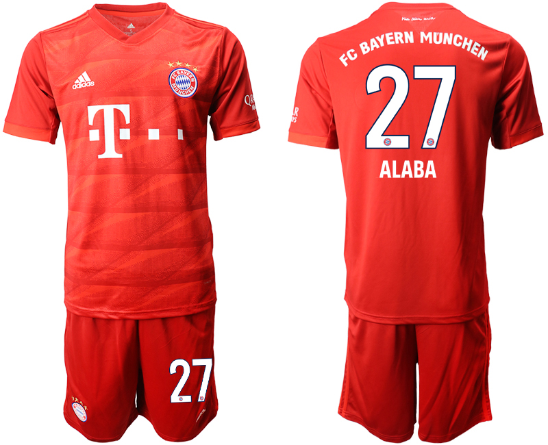 2019-20 Bayern Munich 27 ALABA Home Soccer Jersey