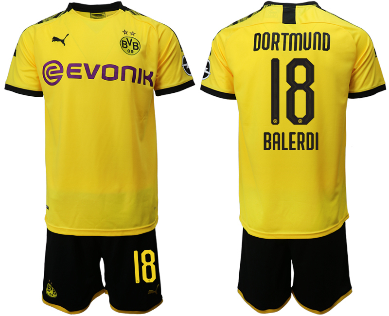 2019-20 Dortmund 18 BALERDI Home Soccer Jersey - Click Image to Close