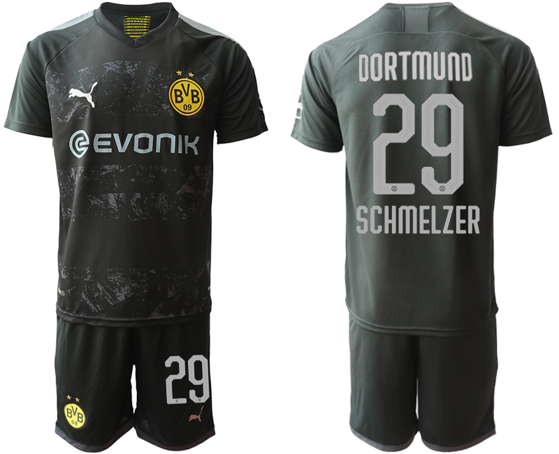 2019-20 Dortmund 29 SCHMELZER Away Soccer Jersey