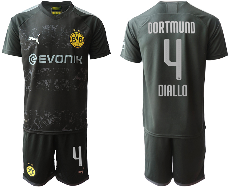 2019-20 Dortmund 4 DIALLO Away Soccer Jersey