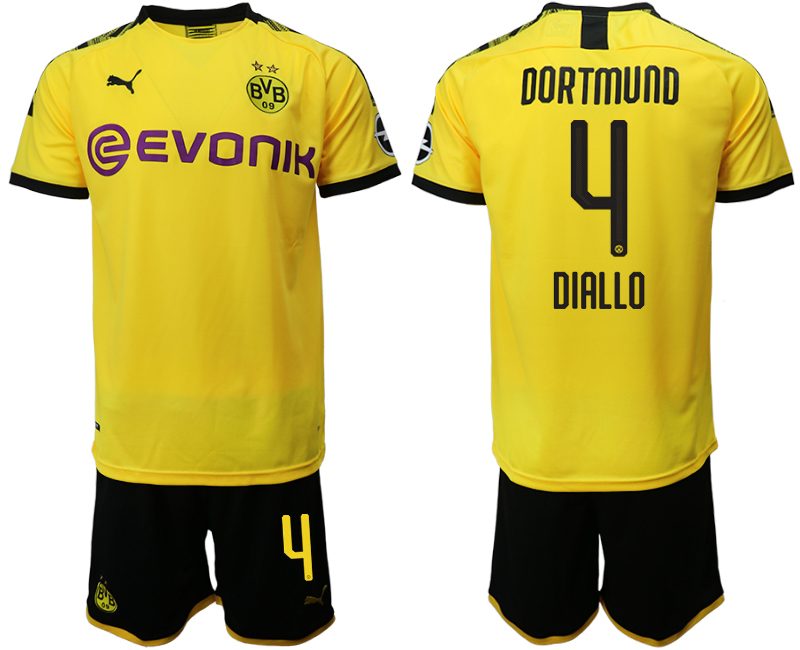 2019-20 Dortmund 4 DIALLO Home Soccer Jersey