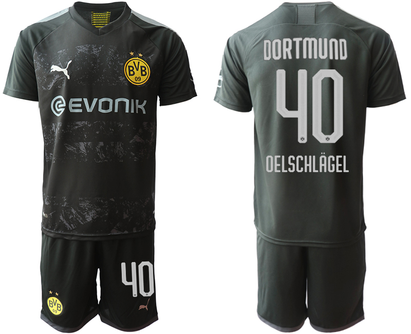 2019-20 Dortmund 40 OELSCHLAGEL Away Soccer Jersey - Click Image to Close
