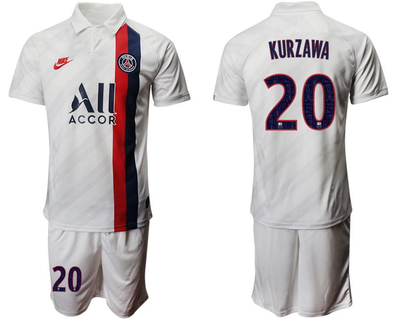 2019-20 Paris Saint-Germain 20 KURZAWA Third Away Soccer Jersey - Click Image to Close