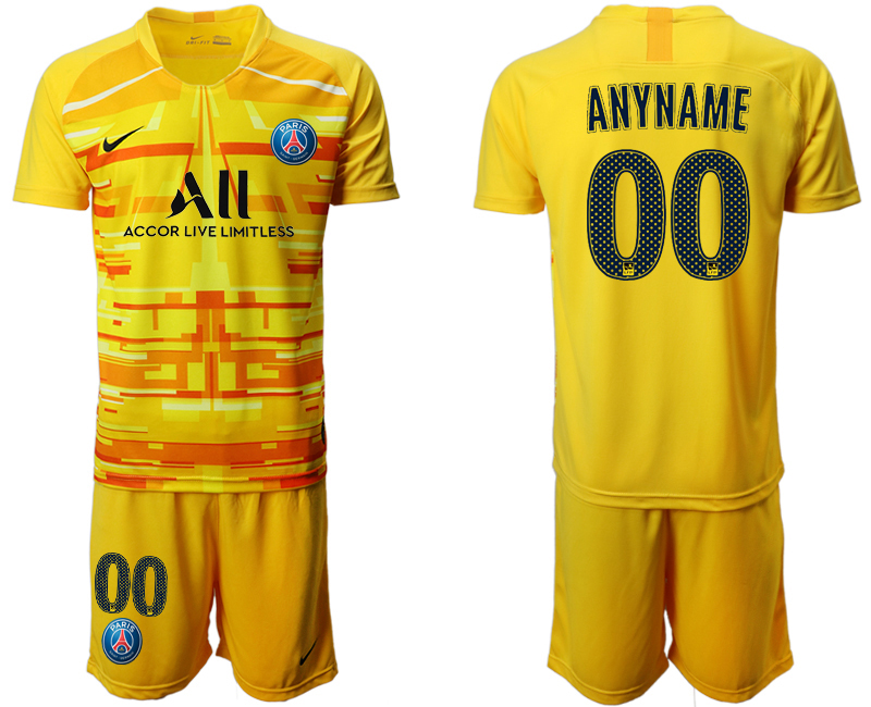 2019-20 Paris Saint-Germain Customized Yellow Goalkeeper Soccer Jersey