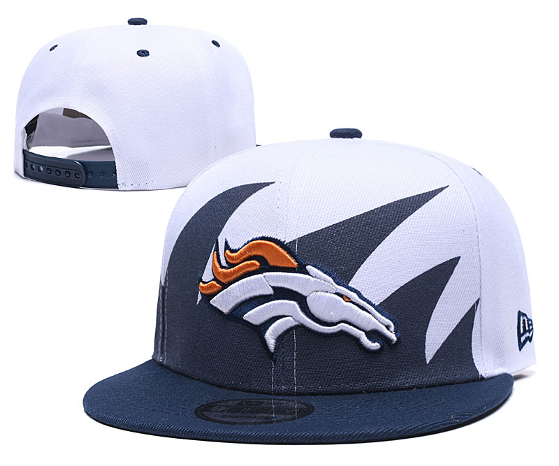 Broncos Team Logo White Navy Adjustable Hat GS