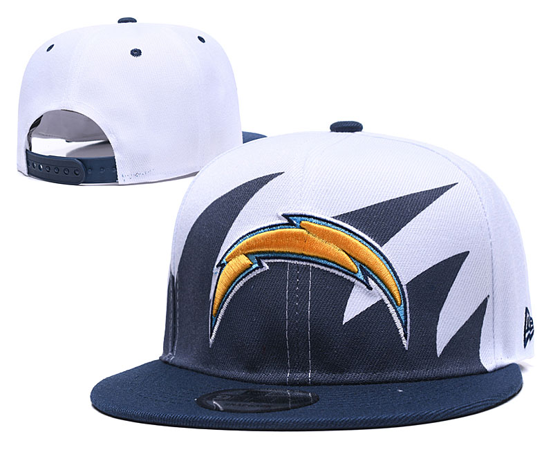 Chargers Team Logo White Black Adjustable Hat GS - Click Image to Close