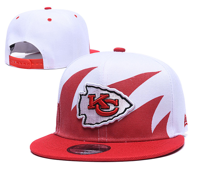 Chiefs Team Logo White Red Adjustable Hat GS - Click Image to Close