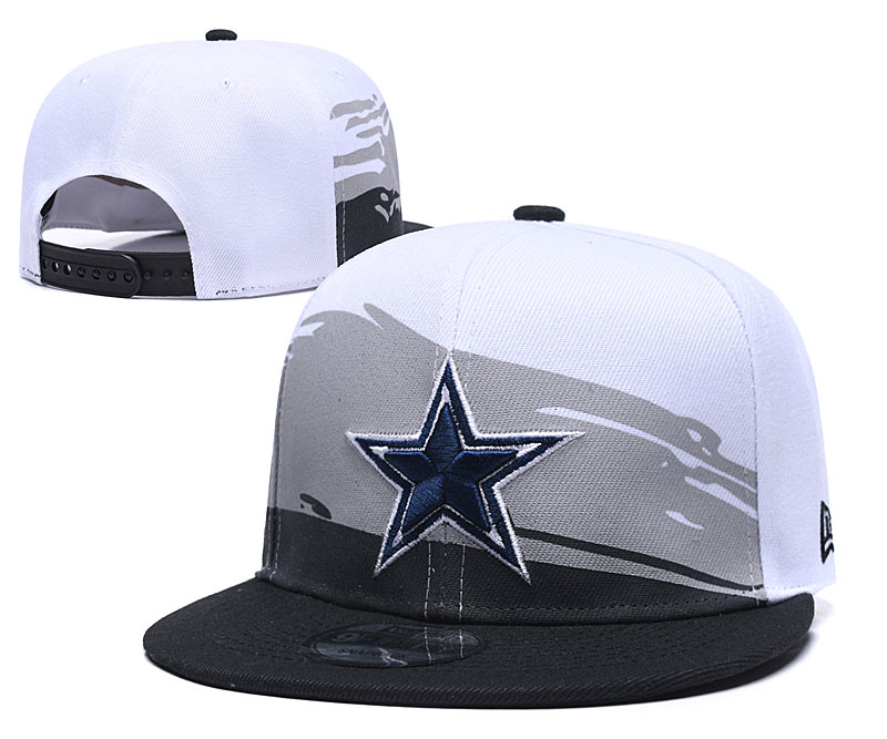 Cowboys Fresh Logo White Black Adjustable Hat GS