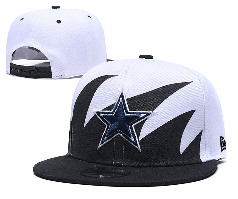 Cowboys Team Logo White Black Adjustable Hat GS